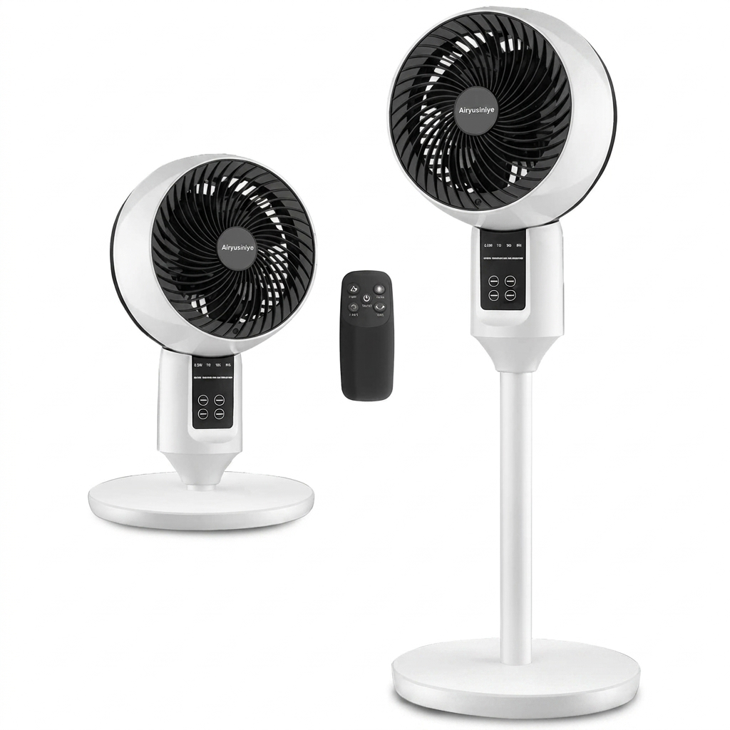 Adjustable pedestal fan with 3D oscillation