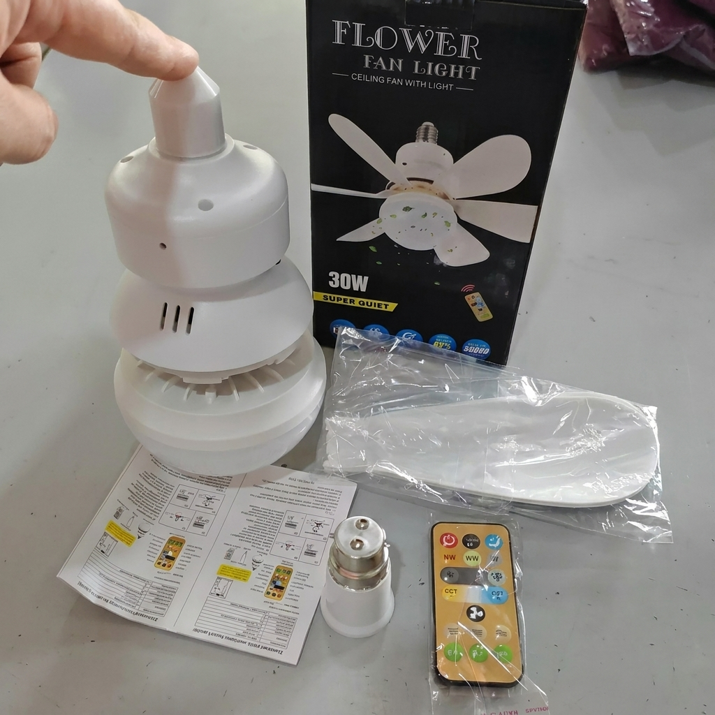 E27 LED Ceiling Fan Light with Remote Control