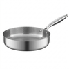 Hammered titanium wok pan with flat bottom