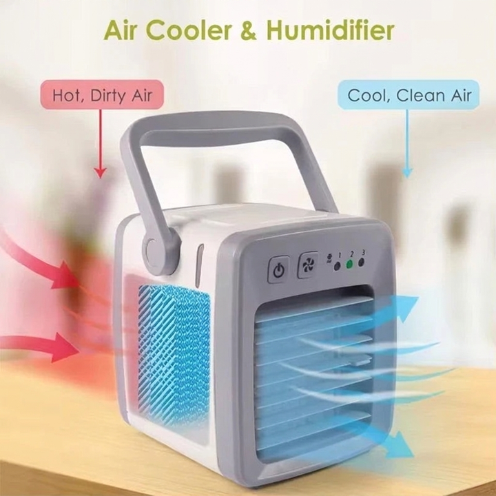 Unisex Portable 4-in-1 Air Cooler with Humidifier & Purifier
