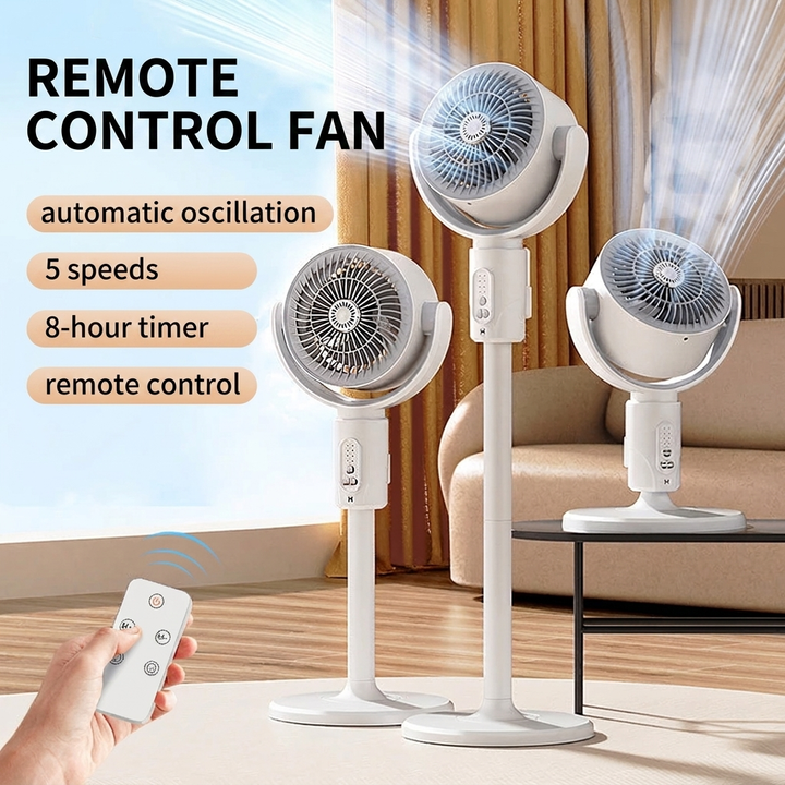 Quiet pedestal fan – Remote control oscillation