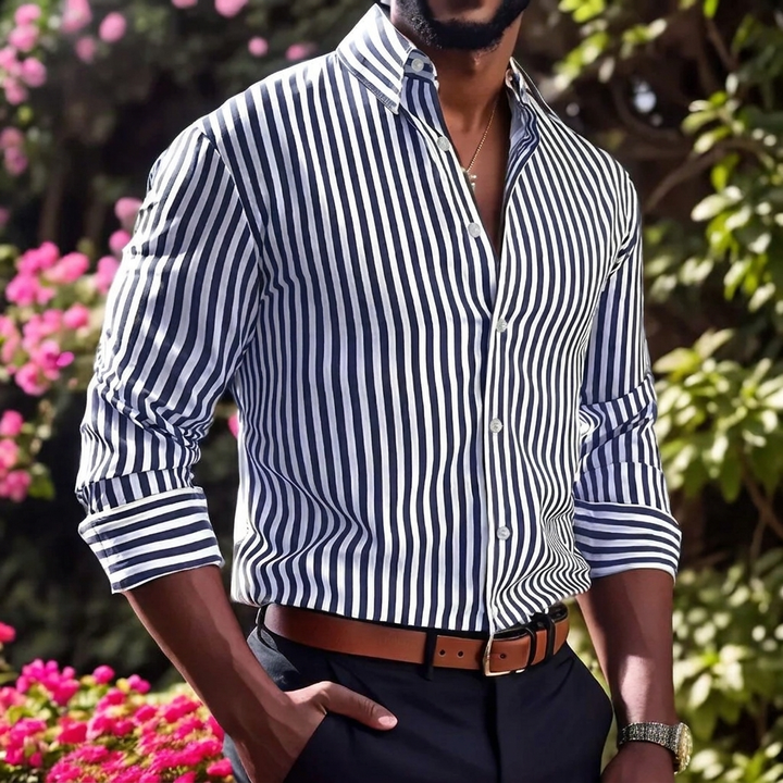 Men’s Striped Long Sleeve Shirt