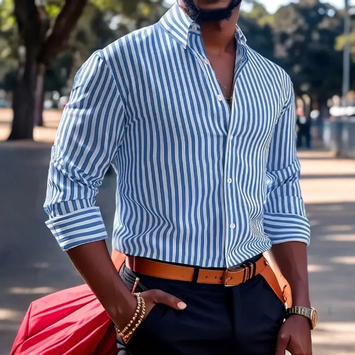 Men’s Striped Long Sleeve Shirt