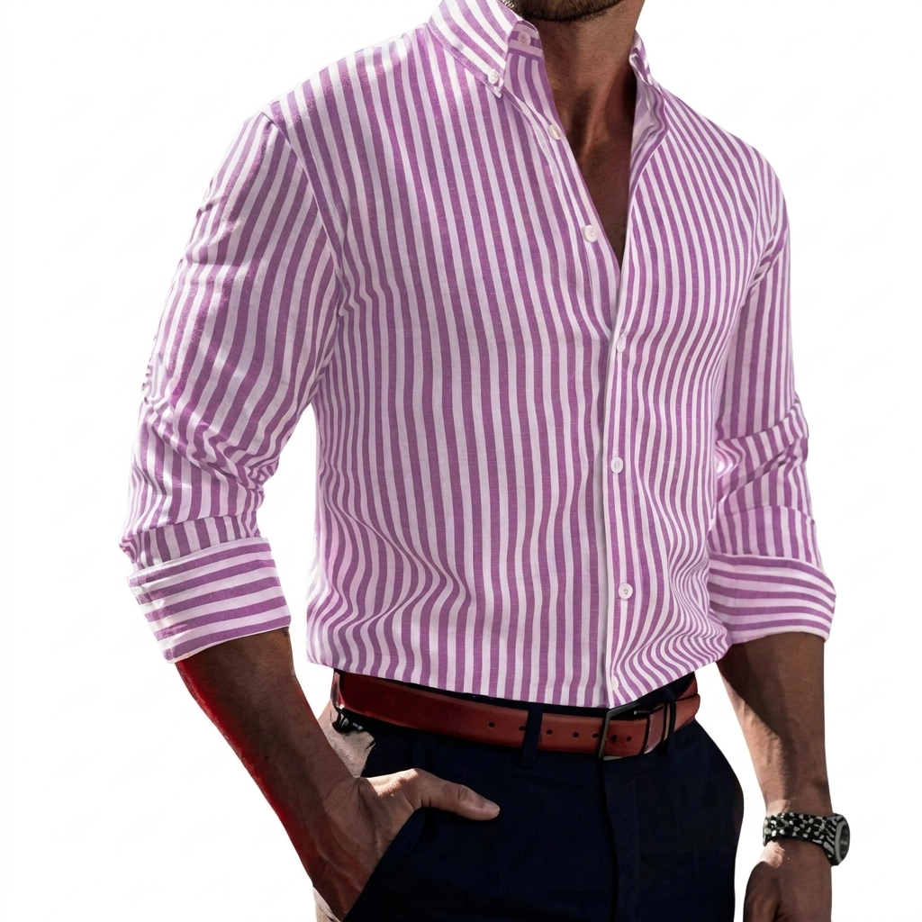 Men’s Striped Long Sleeve Shirt