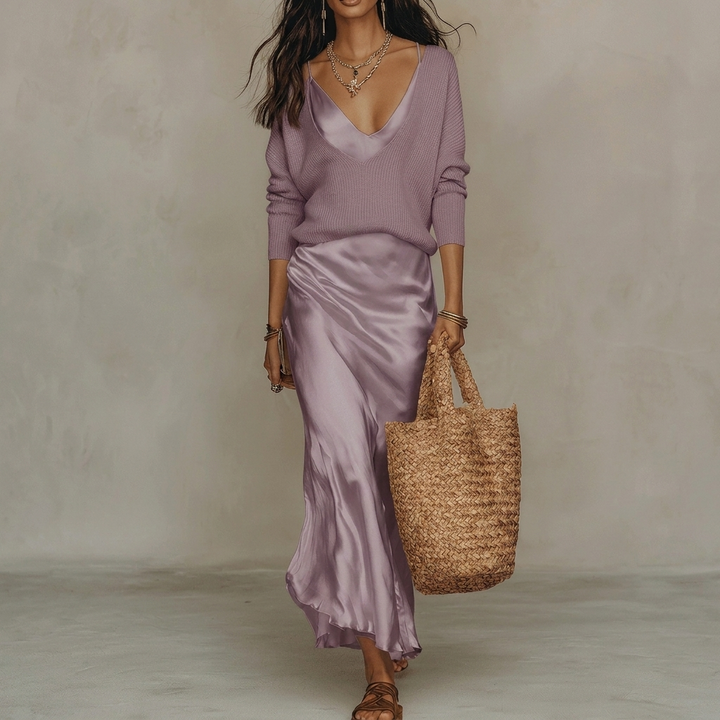 Women’s Maxi Dress Two Piece Set