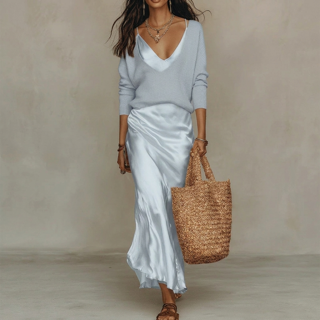 Women’s Maxi Dress Two Piece Set