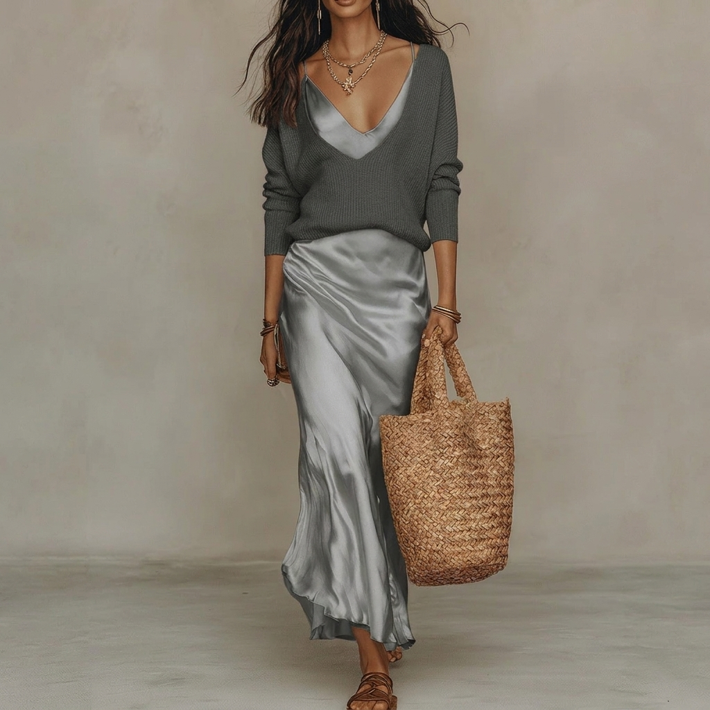 Women’s Maxi Dress Two Piece Set