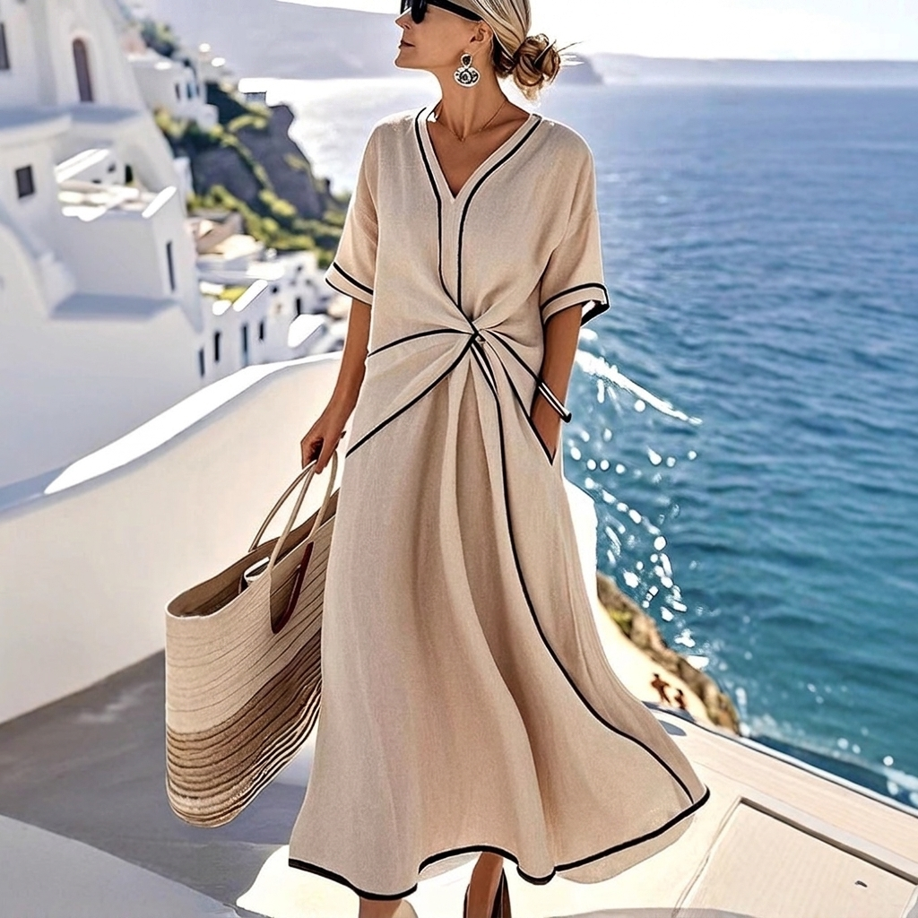 Women's V-Neck Maxi Dress