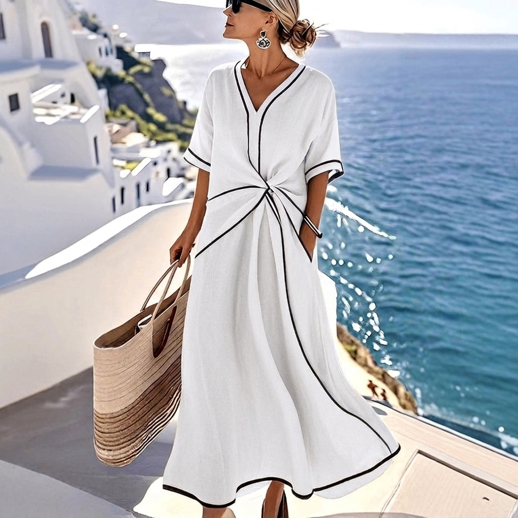 Women's V-Neck Maxi Dress