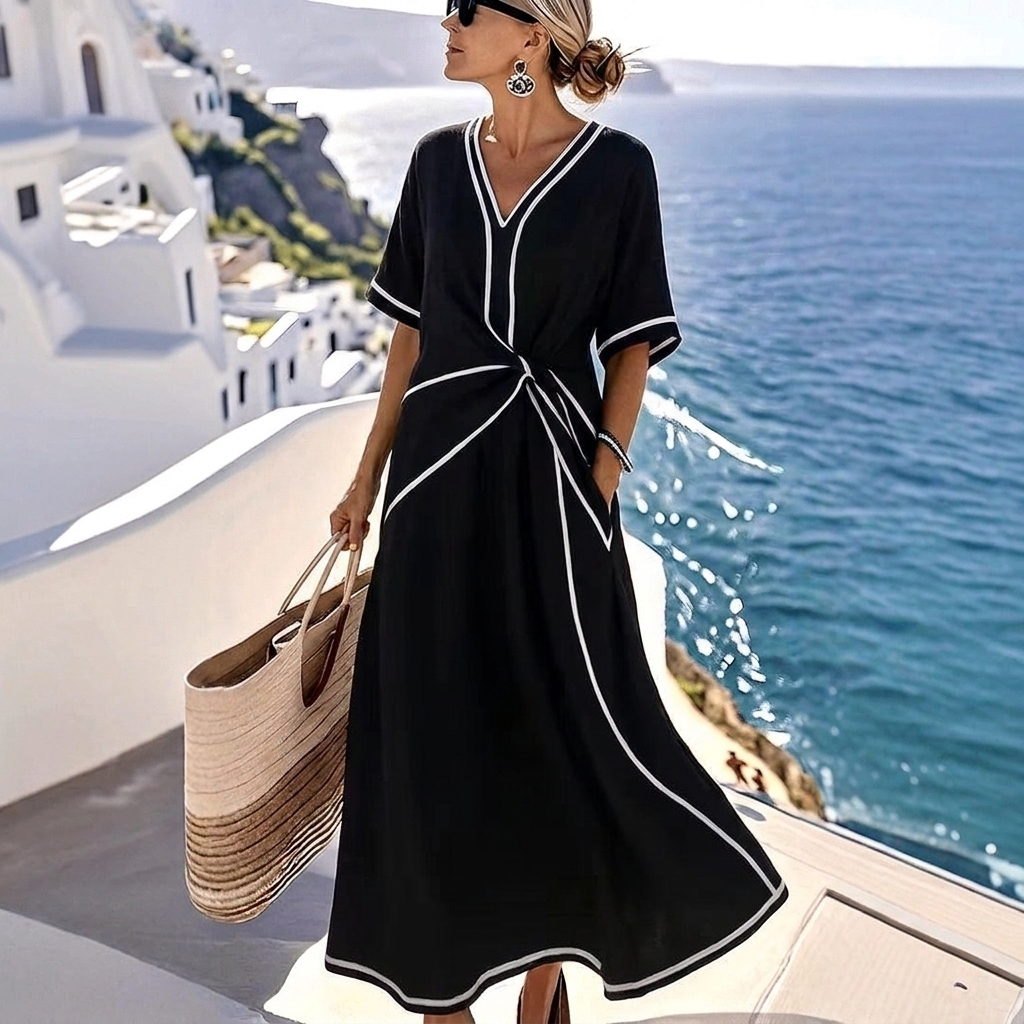 Women's V-Neck Maxi Dress
