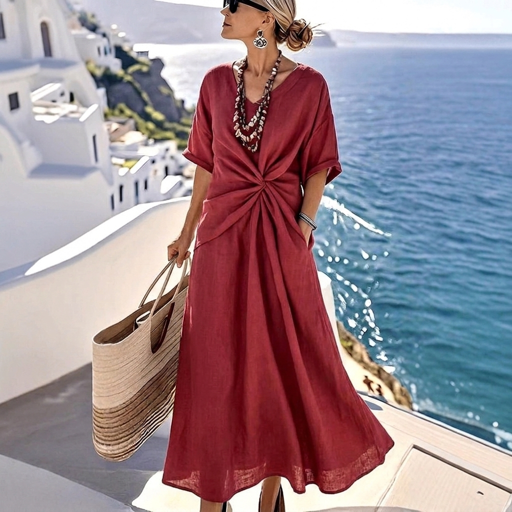 Women’s Striped Print Maxi Dress