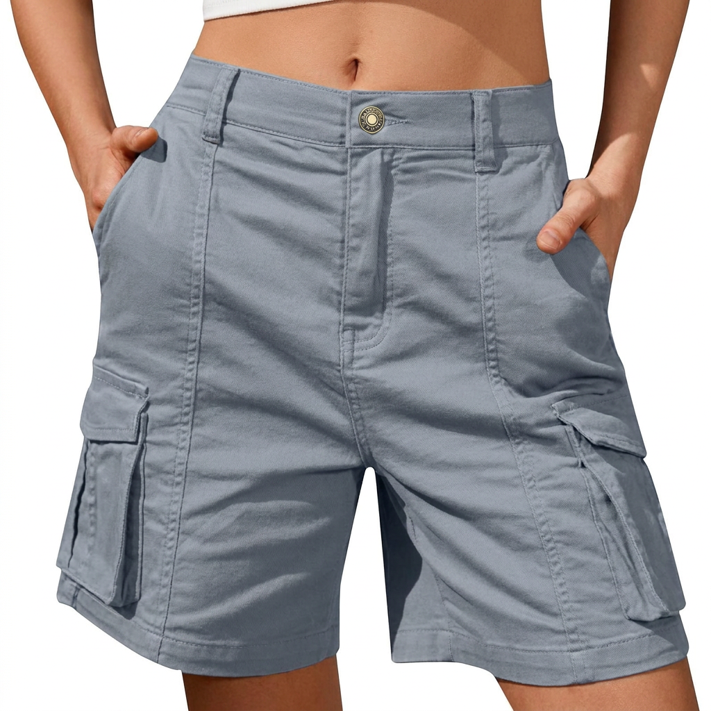 Cargo Shorts - High-Waisted