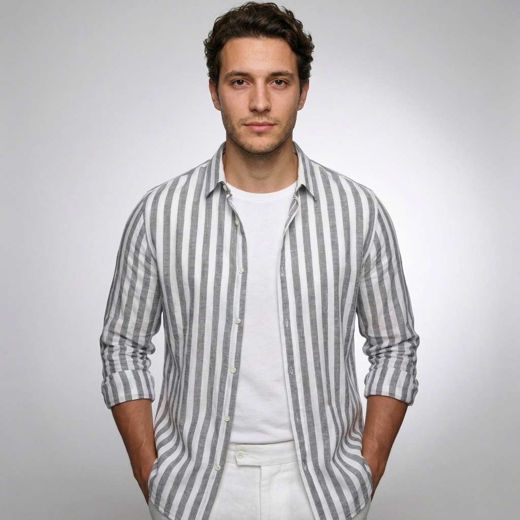 Men's Casual Loose Long-sleeved Shirt
