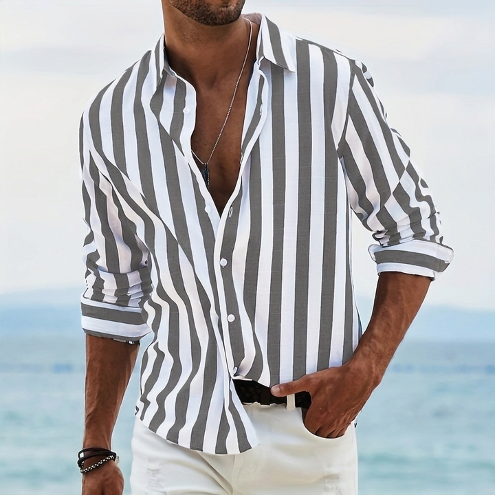 Men's Casual Loose Long-sleeved Shirt