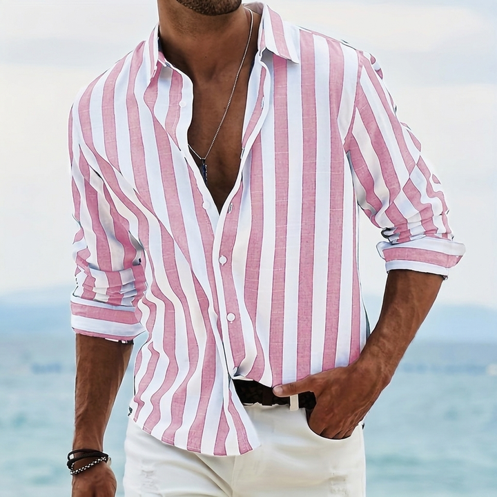 Men's Casual Loose Long-sleeved Shirt