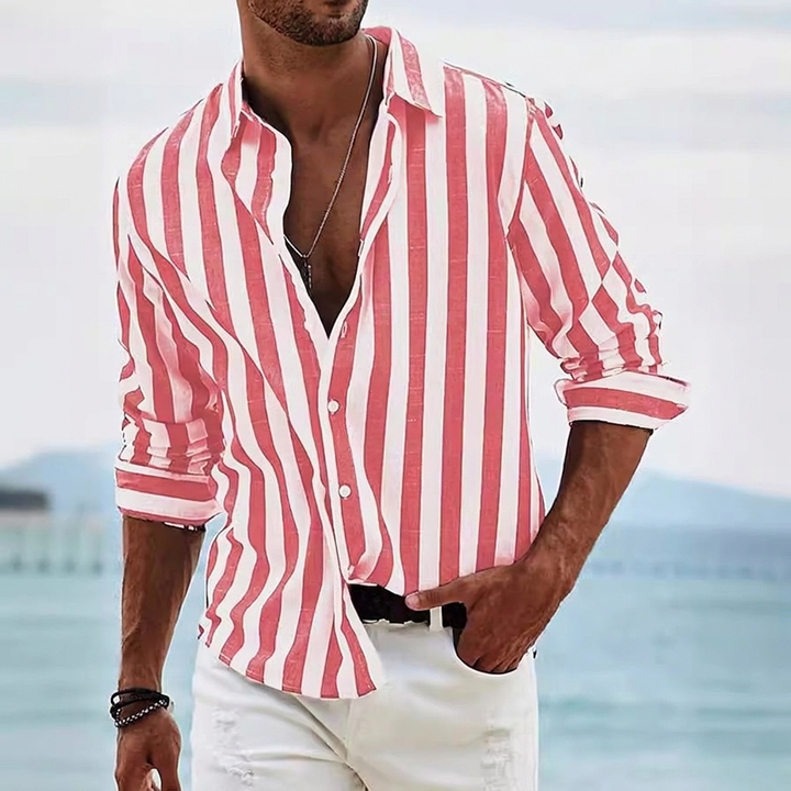 Men's Casual Loose Long-sleeved Shirt