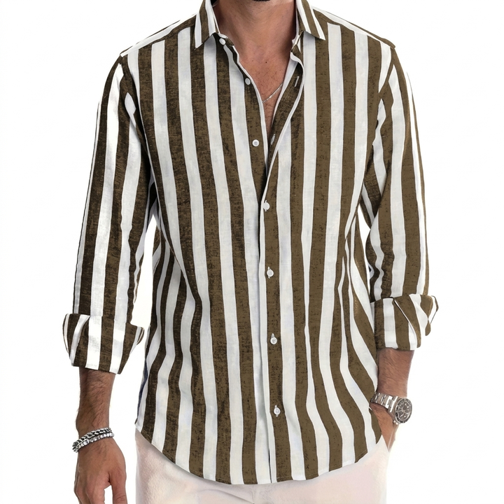 Men's Casual Loose Long-sleeved Shirt