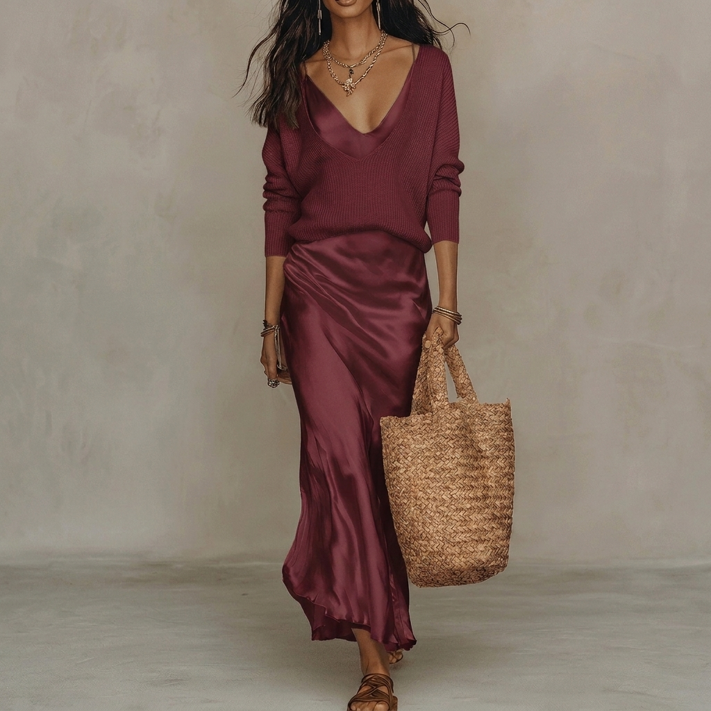 Women’s Maxi Dress Two Piece Set