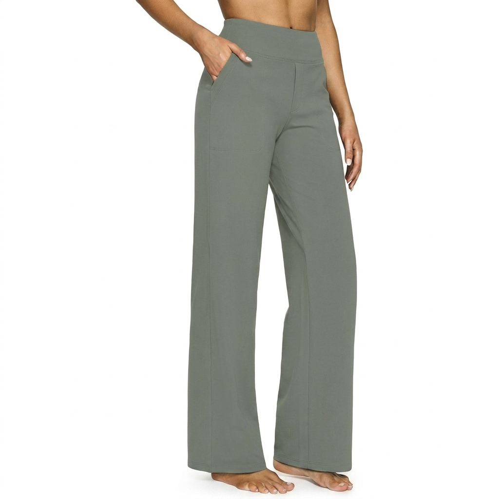 Women’s High Waist Straight Leg Pocket Trousers