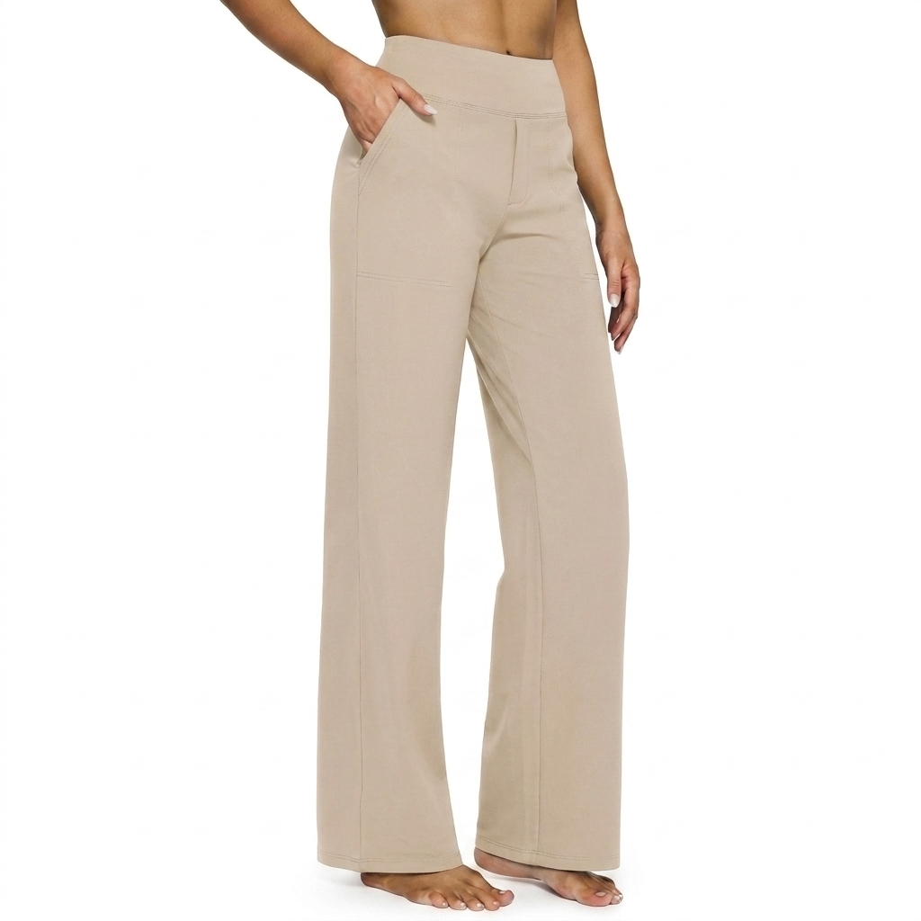 Women’s High Waist Straight Leg Pocket Trousers