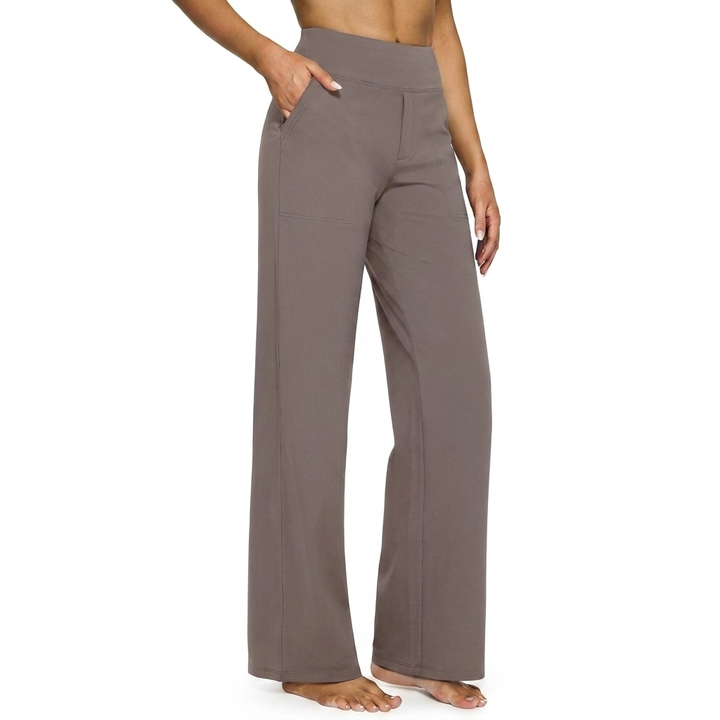 Women’s High Waist Straight Leg Pocket Trousers
