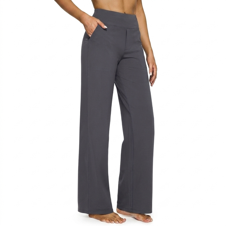 Women’s High Waist Straight Leg Pocket Trousers