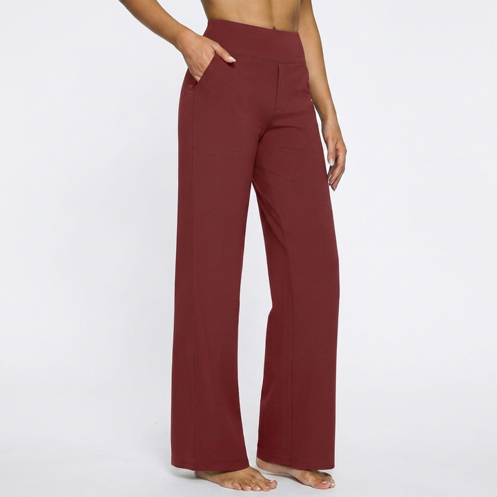 Women’s High Waist Straight Leg Pocket Trousers