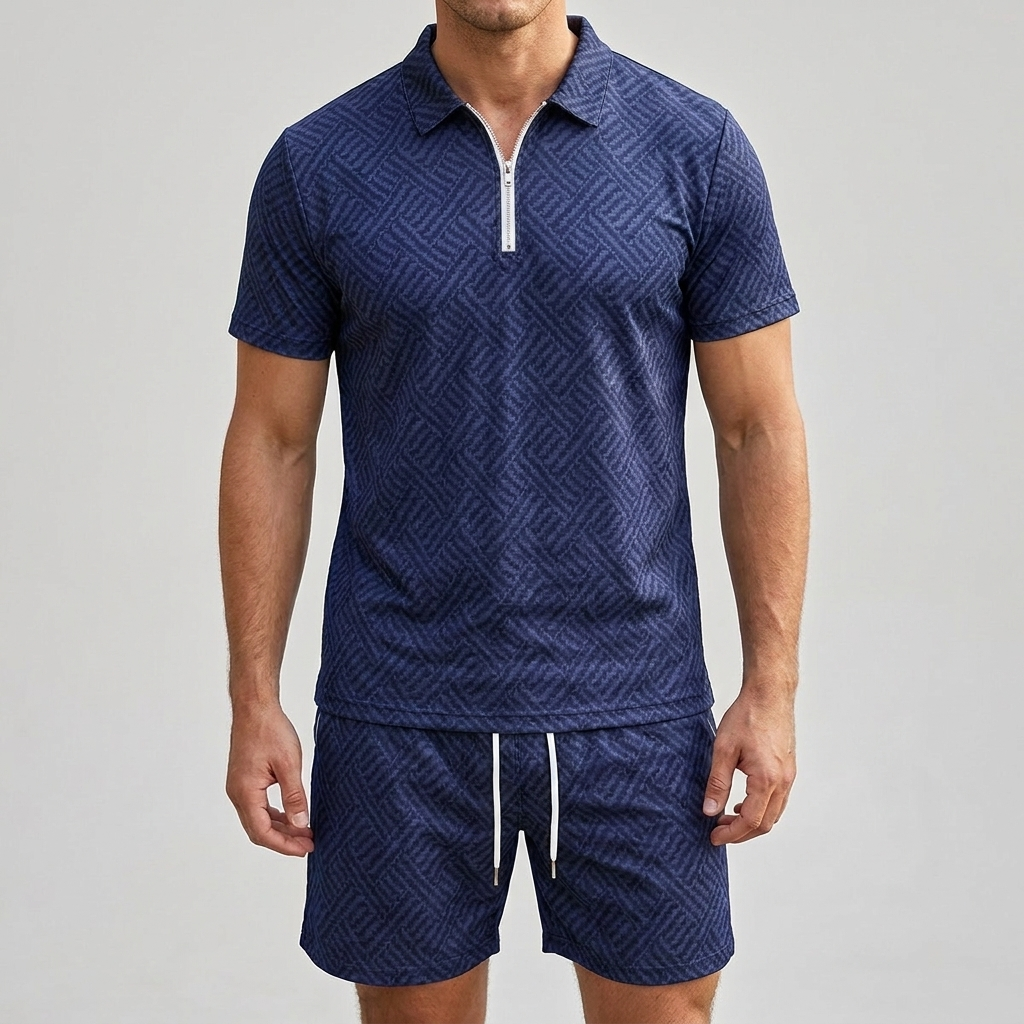 Men's Fashion Summer Leisure Two Piece Set