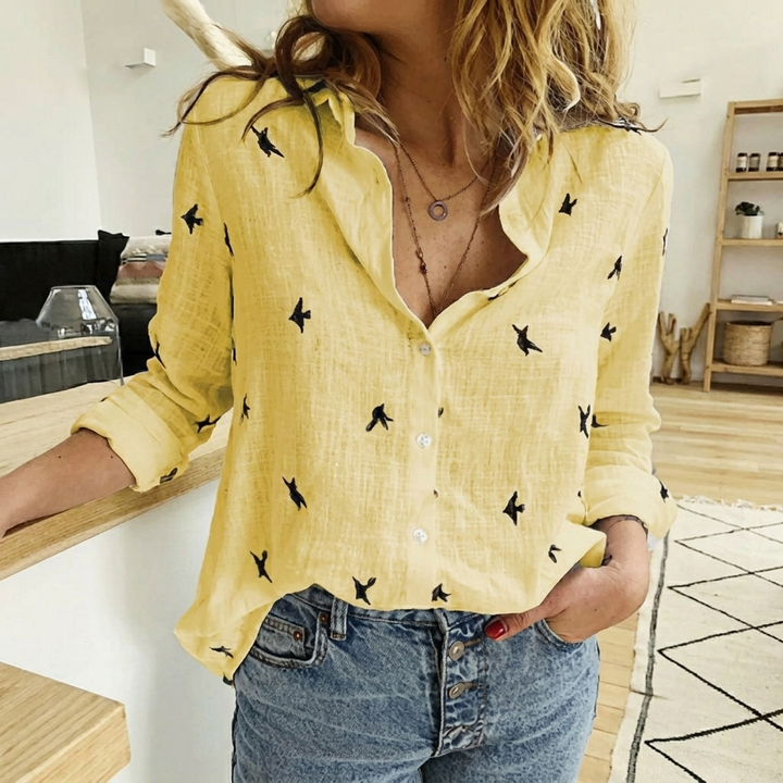 Women's Elegant Casual Button Down Blouse Top