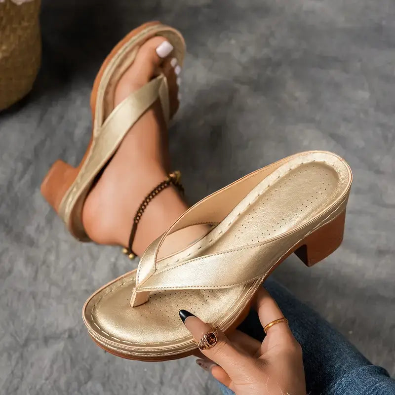 Orthopedic Slip‑On Sandal Heels