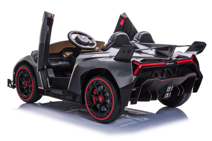 12V 2-Seater Electric Ride-On Car – Metallic Gray
