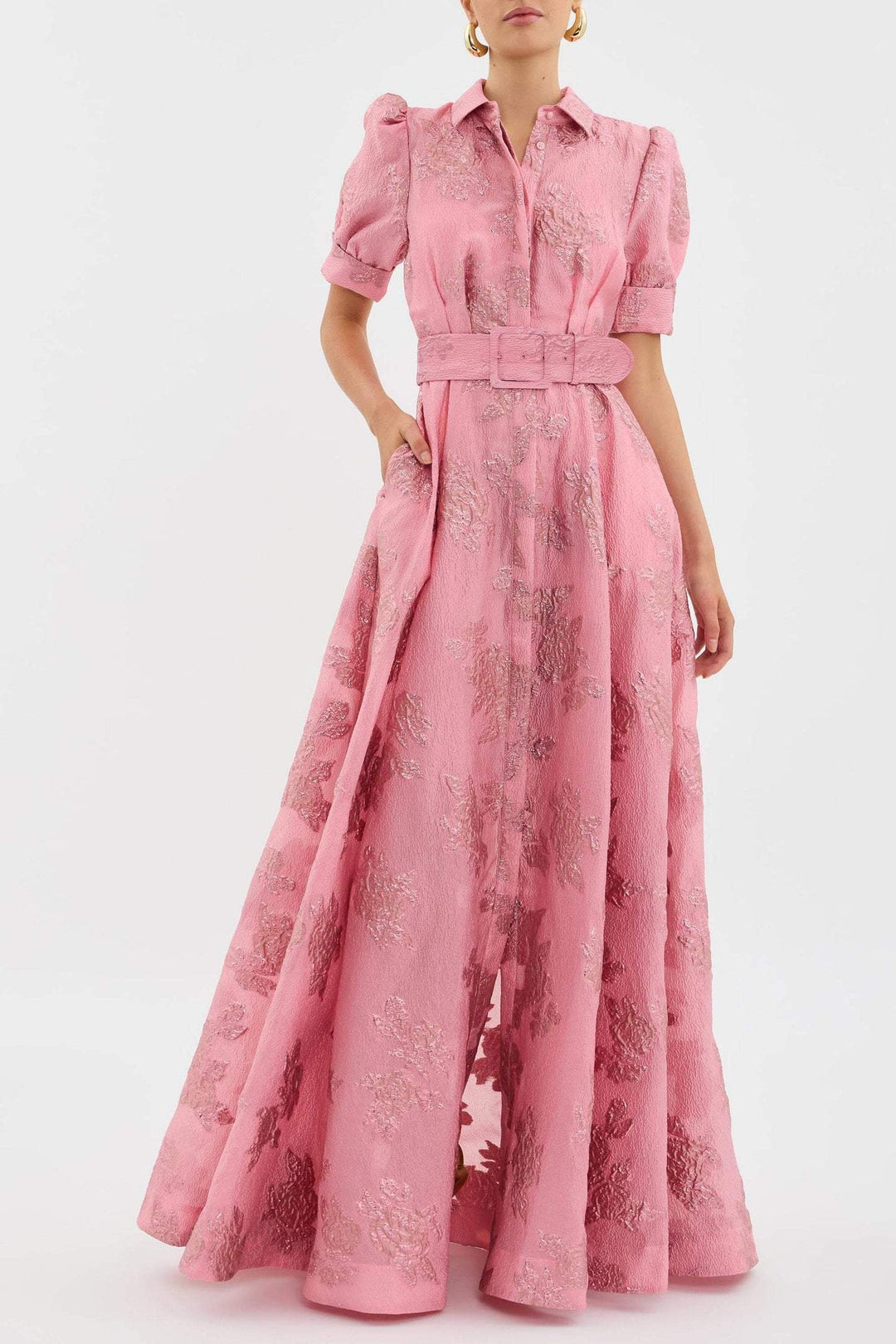 Women’s Maxi Dress with Puff Sleeves