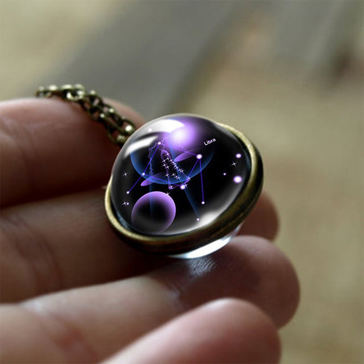 Glass 12 Zodiac Sign Protection Pendant – Sofia