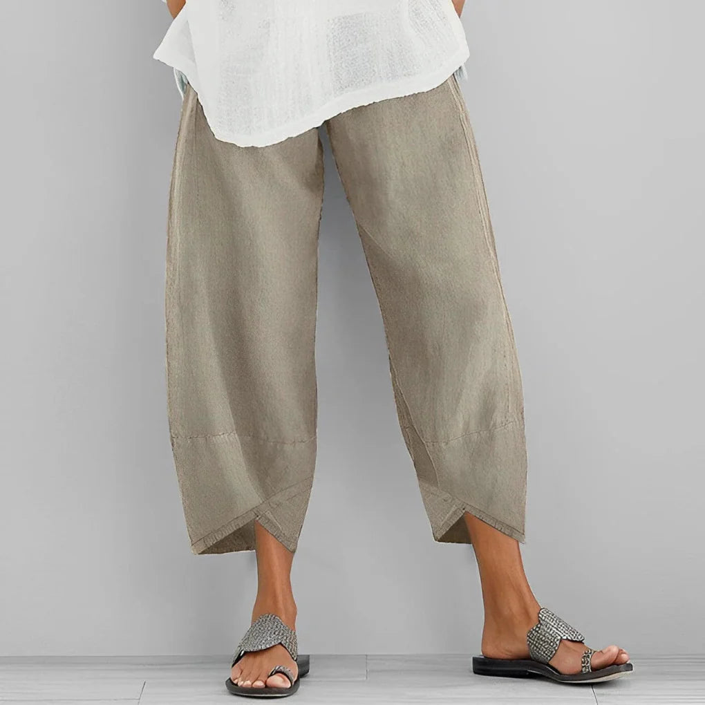 Elegant Wide‑Leg Satin Trousers