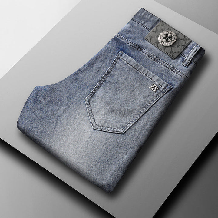 Men's Classic Straight-Fit Stretch Denim Jeans