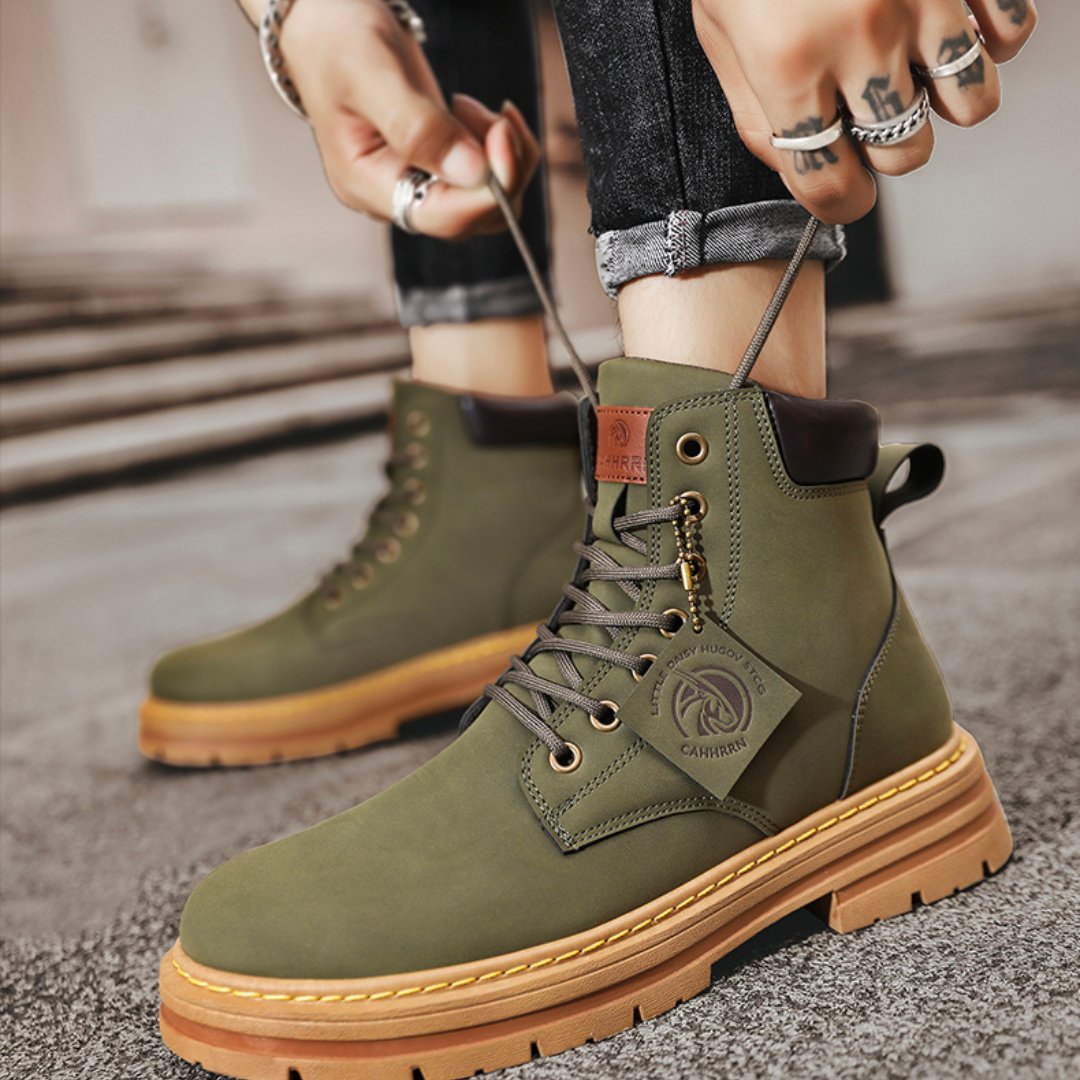 Men's Heavy Duty Lace-Up Ankle Boots