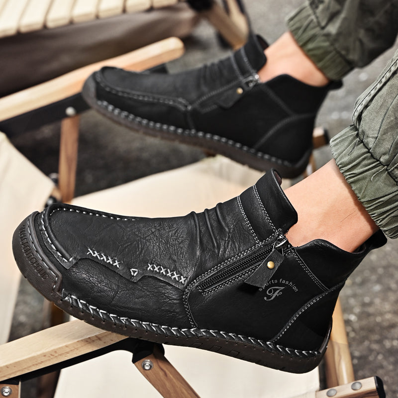 Men's Orthopedic Outdoor Zipper Boots