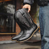 Classic Men’s Cowboy Boots – Western Dark Brown Design
