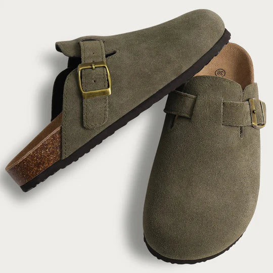 Women’s Suede Cork Slippers – Comfort and Style in Every Step