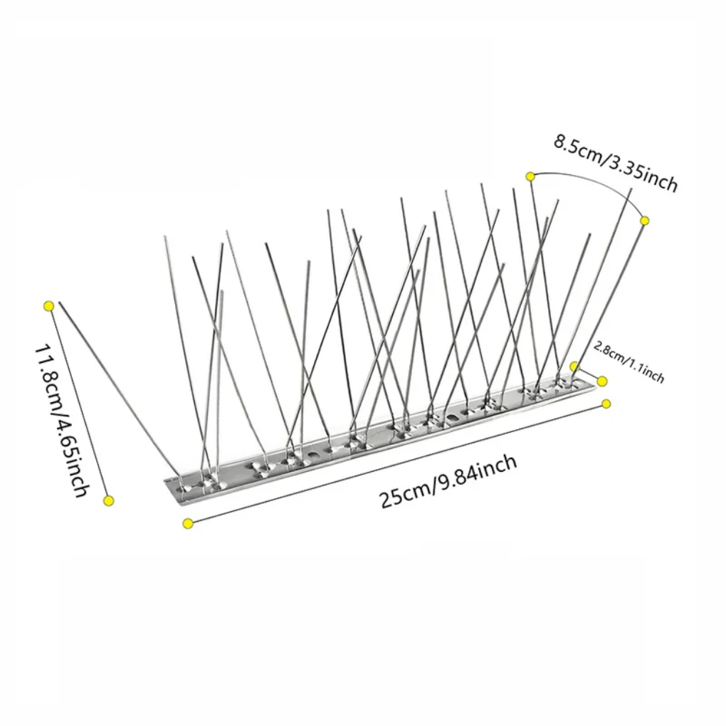 Outdoor Stainless Steel Bird Repeller Spikes