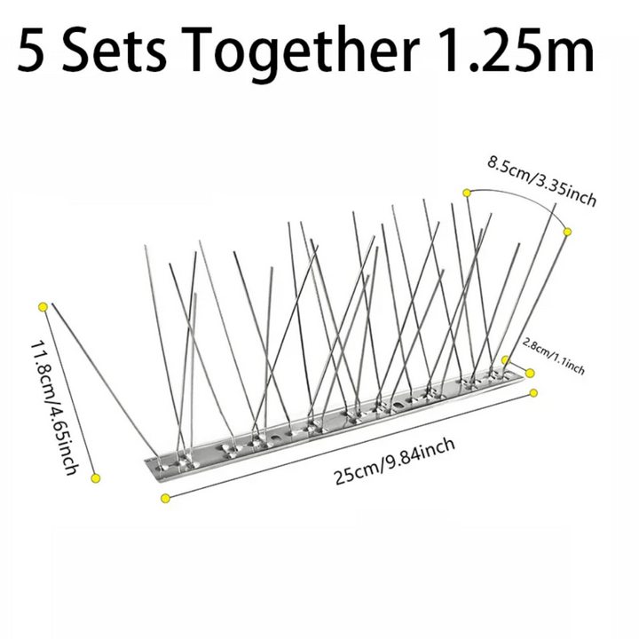 Outdoor Stainless Steel Bird Repeller Spikes