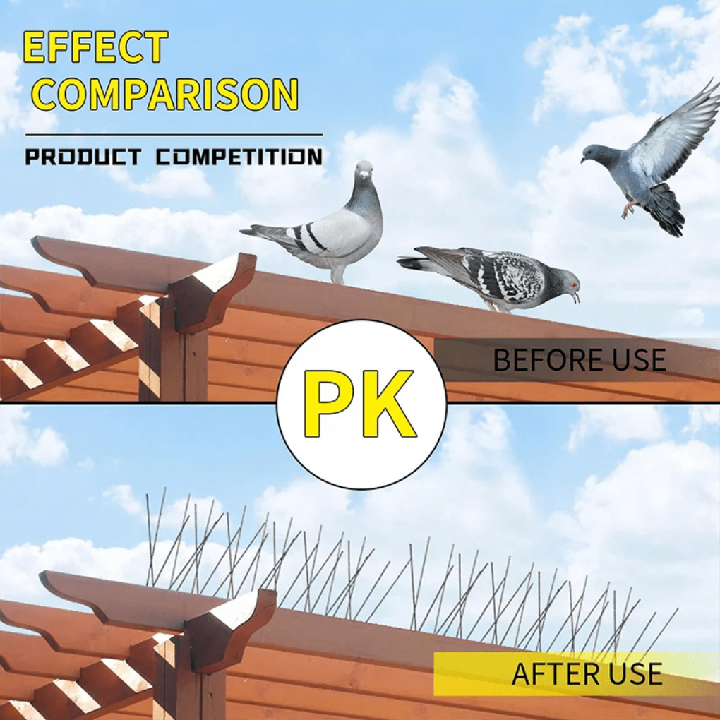 Outdoor Stainless Steel Bird Repeller Spikes