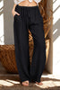 Women’s Wide-Leg Linen Pants with Drawstring Waist