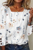 Women’s Square Neck Floral Print Blouse