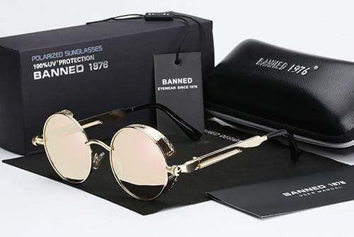 Retro Round Polarized Steampunk Sunglasses – Argo