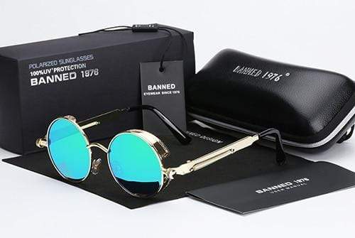 Retro Round Polarized Steampunk Sunglasses – Argo