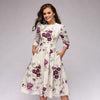 Women’s Midi Dress with Graphic Print and Pockets