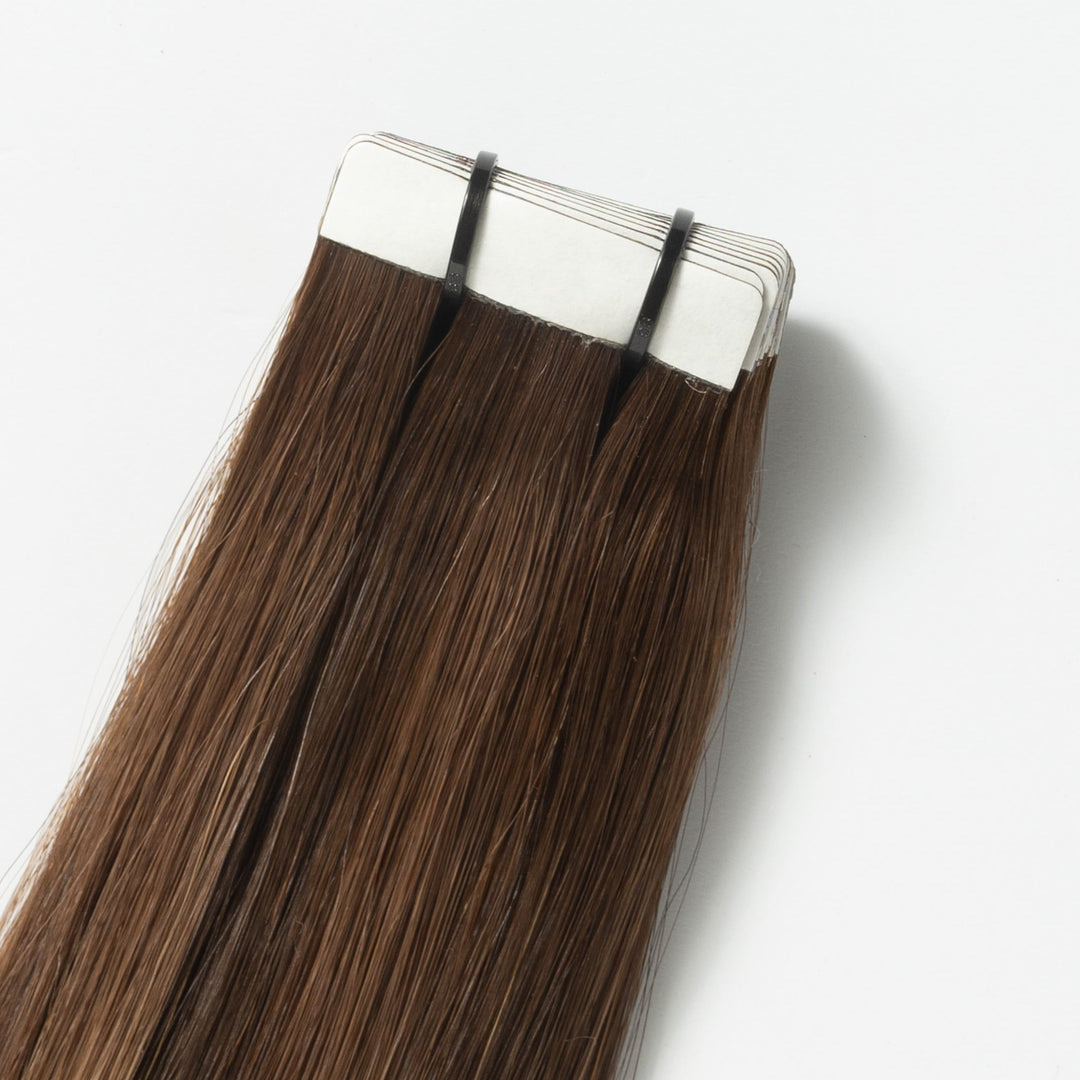 Tape-In Hair Extensions – Veloura Tape (Warm Brown Balayage 2+7)