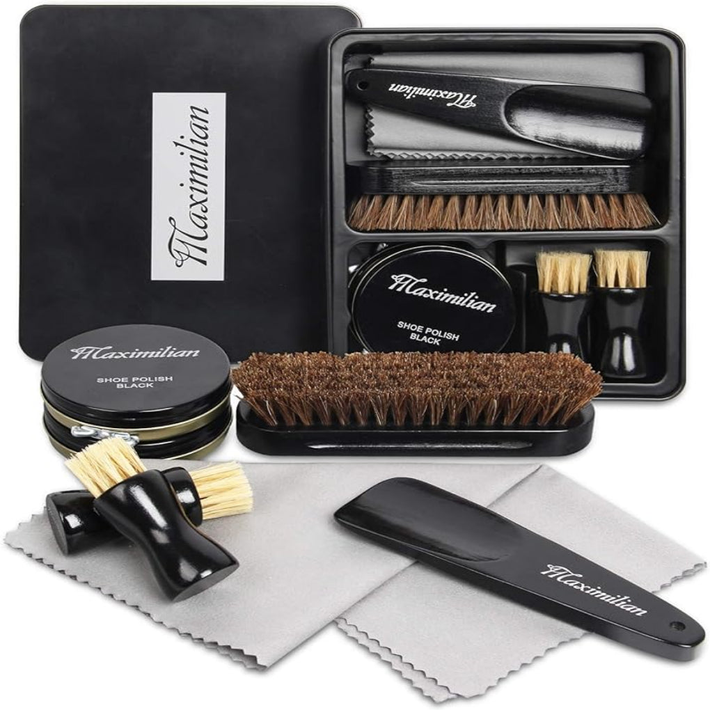 7-Piece Shoe Shine and Care Kit