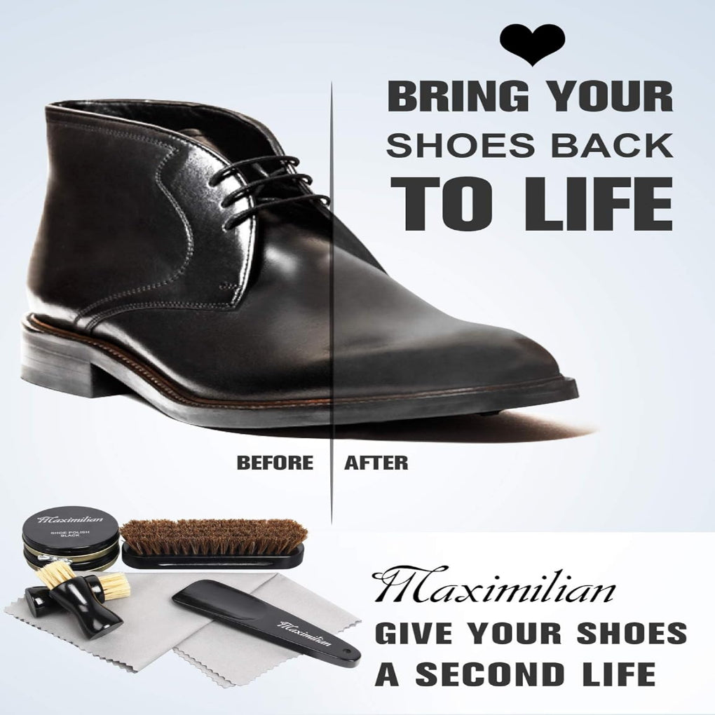 7-Piece Shoe Shine and Care Kit